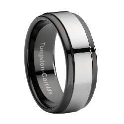 Black Tungsten Ring or Wedding Band: Just Men's Rings